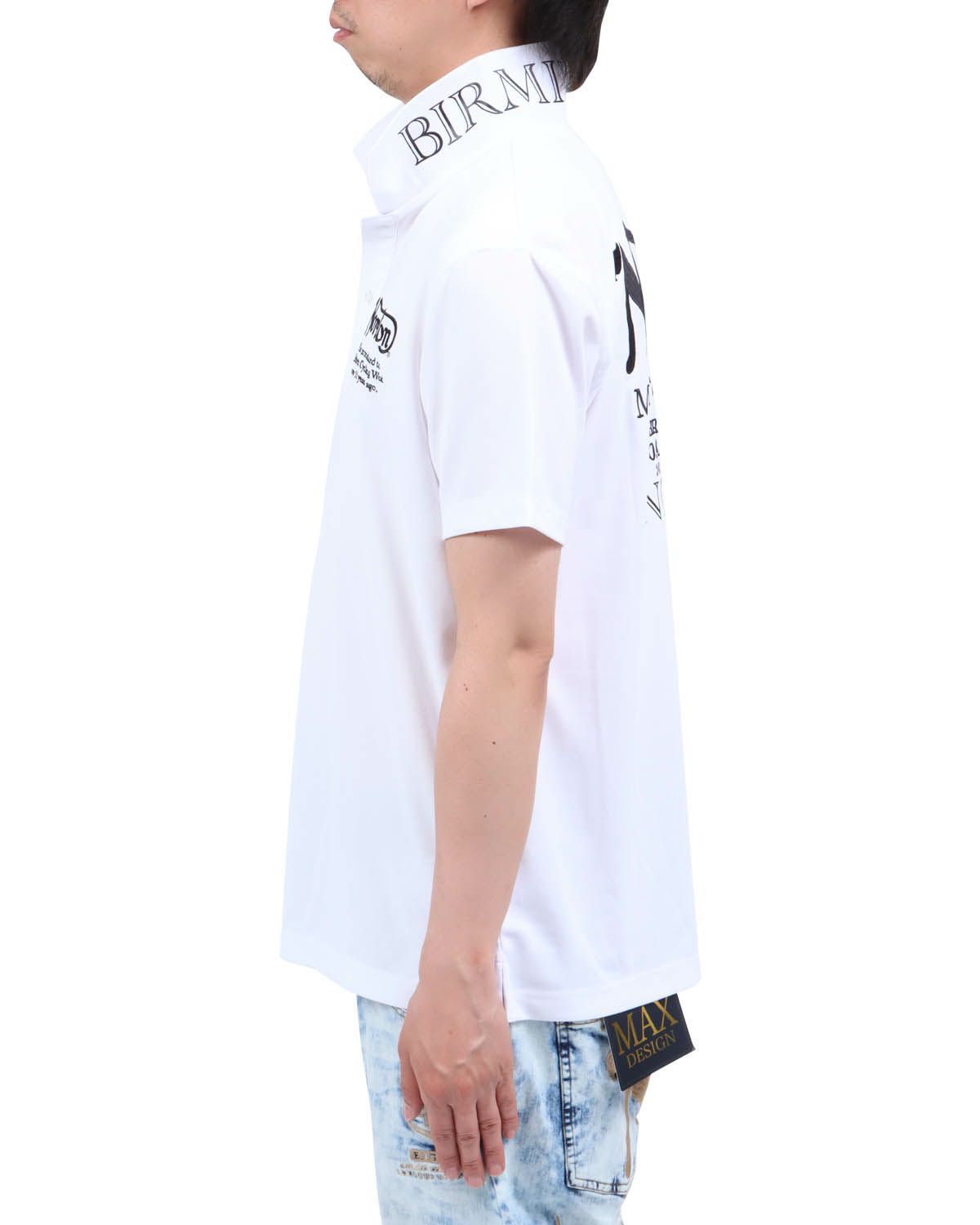 ホワイト：174cm62kg(Lサイズ着用)