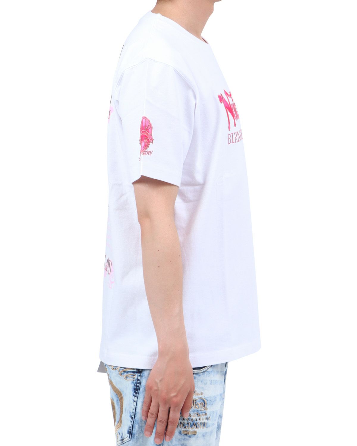 ホワイト：174cm62kg(Lサイズ着用)