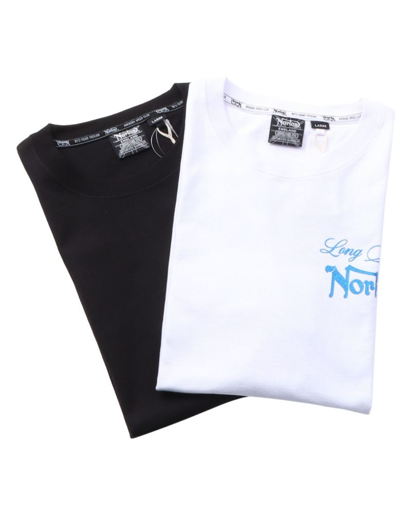 Norton] ブルー ラメ プリント Tシャツ | PEET ONLINE STORE