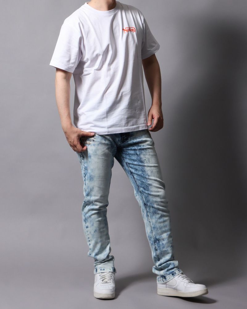 ホワイト：178cm/75kg(Lサイズ着用)