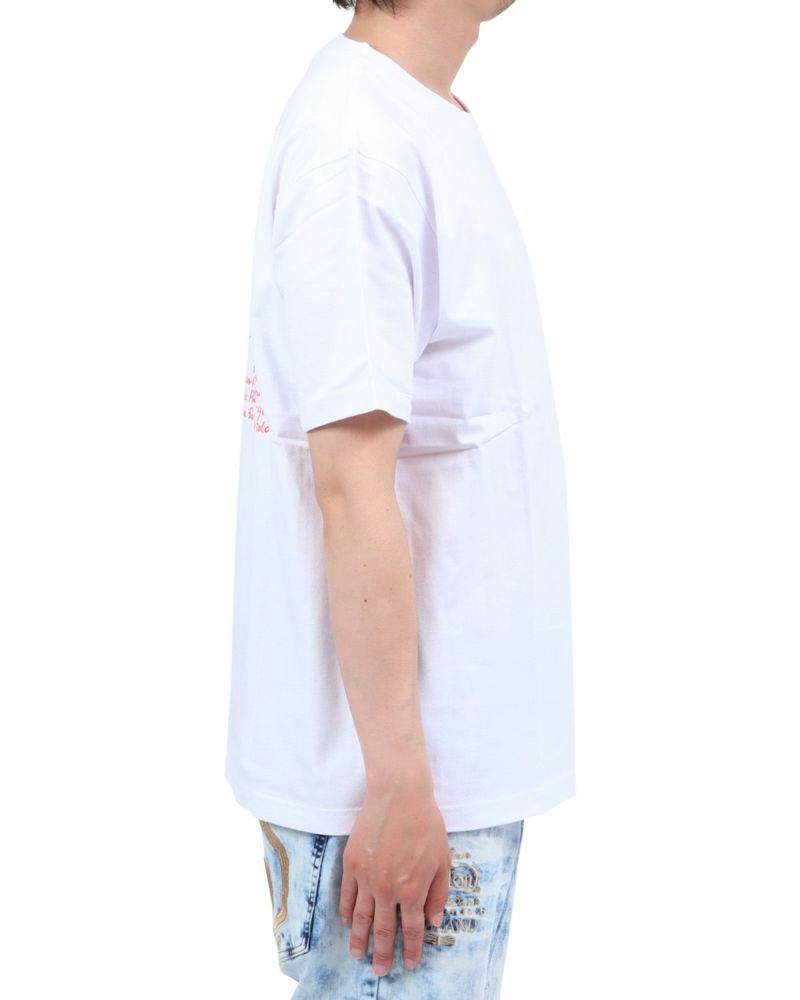 ホワイト：174cm62kg(Lサイズ着用)