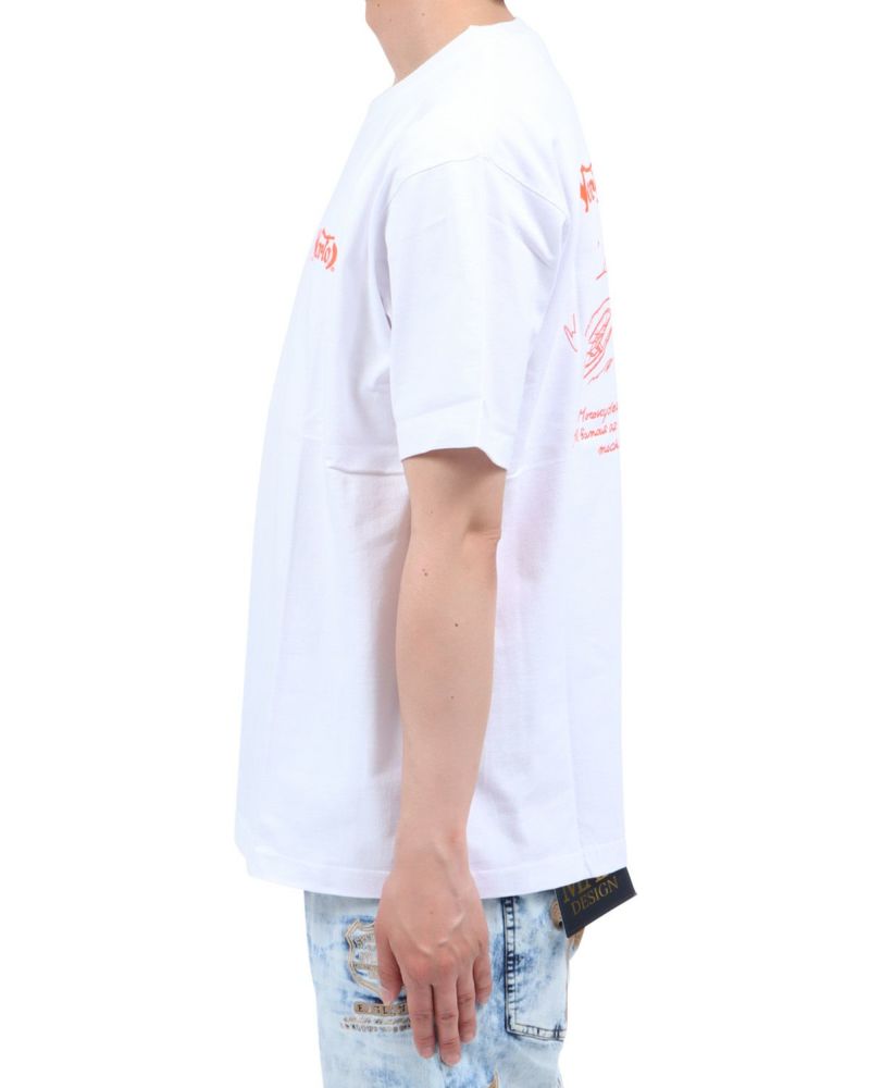 ホワイト：174cm62kg(Lサイズ着用)