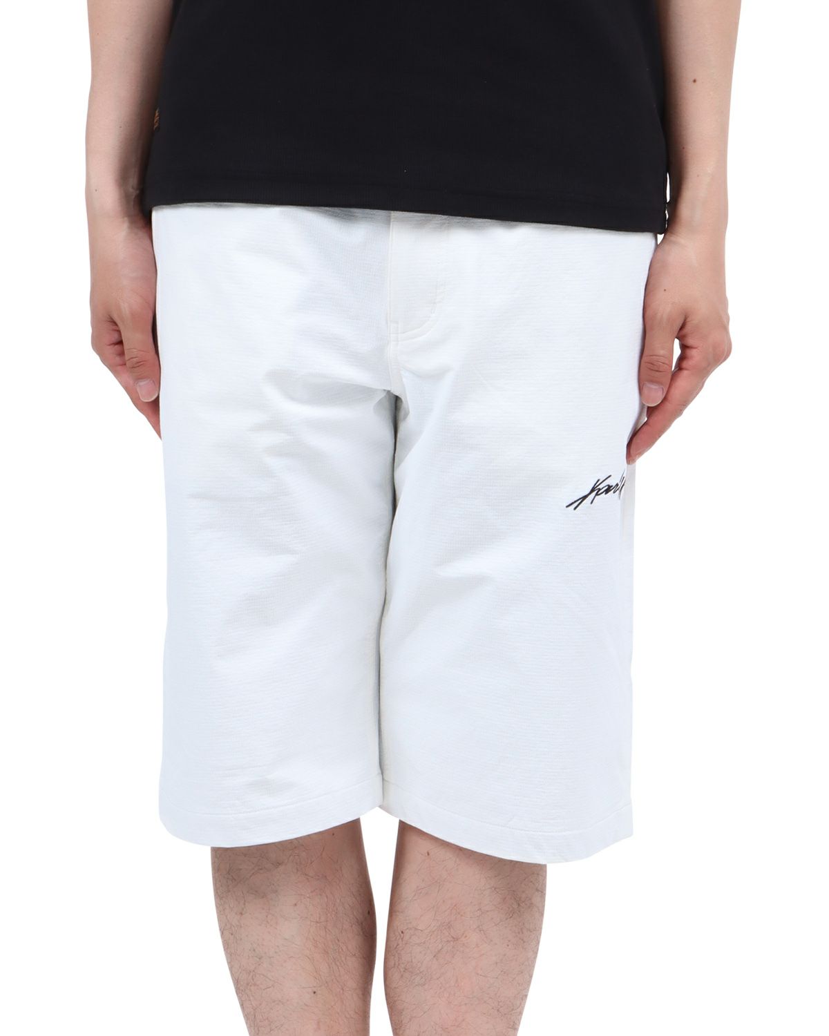 ホワイト：174cm62kg(Lサイズ着用)