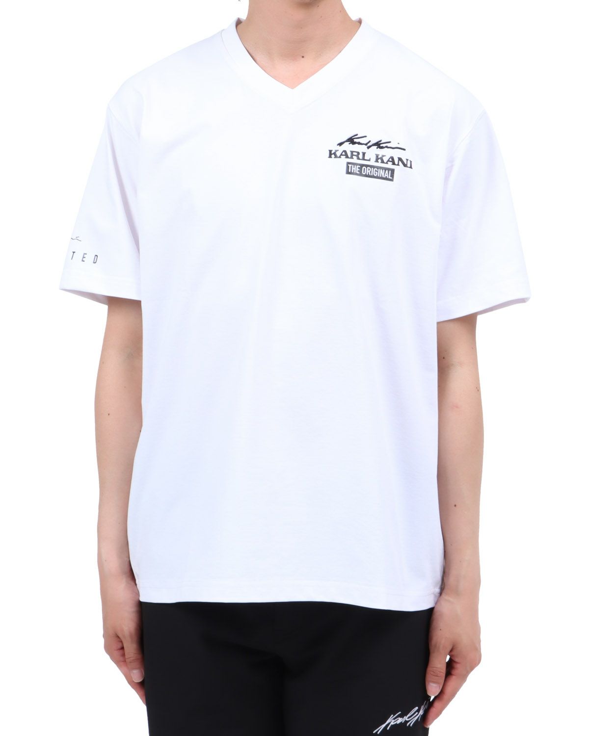 ホワイト：174cm62kg(Lサイズ着用)