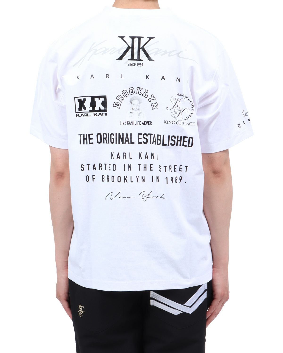 ホワイト：174cm62kg(Lサイズ着用)