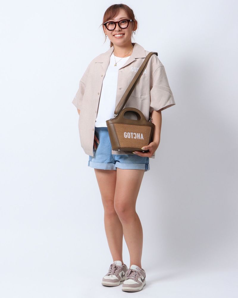 ベージュ：154cm(Mサイズ着用)