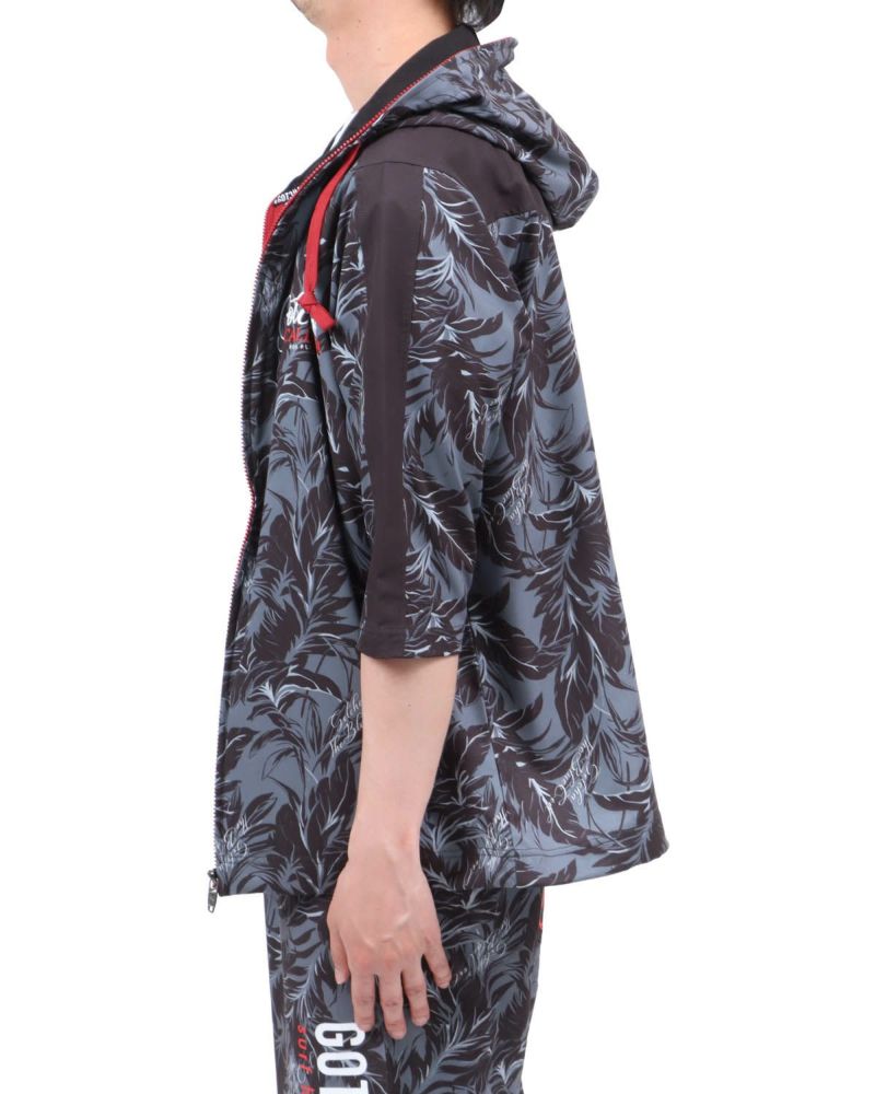 GOTCHA ZIPアップ　プルオーバー Hatsunex バイカラーKOHADA Zipプルオーバー（ブラック×グリーン