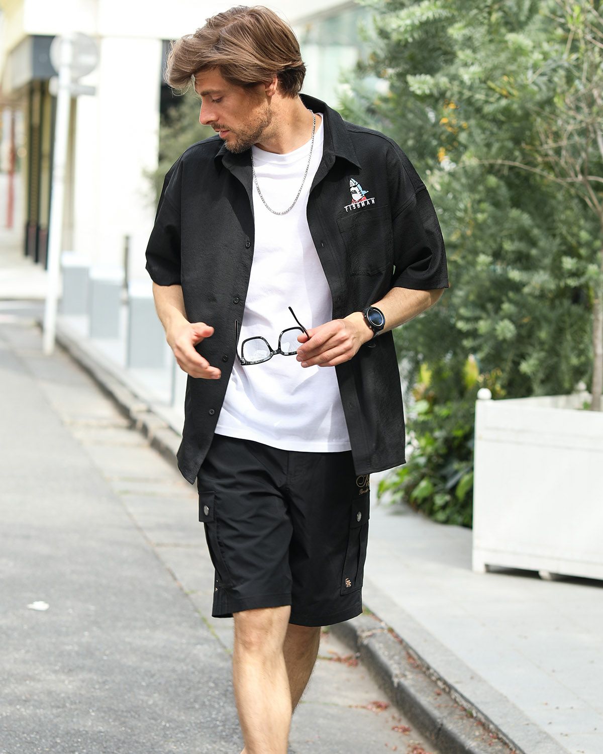 ブラック：183cm70kg(Lサイズ着用)