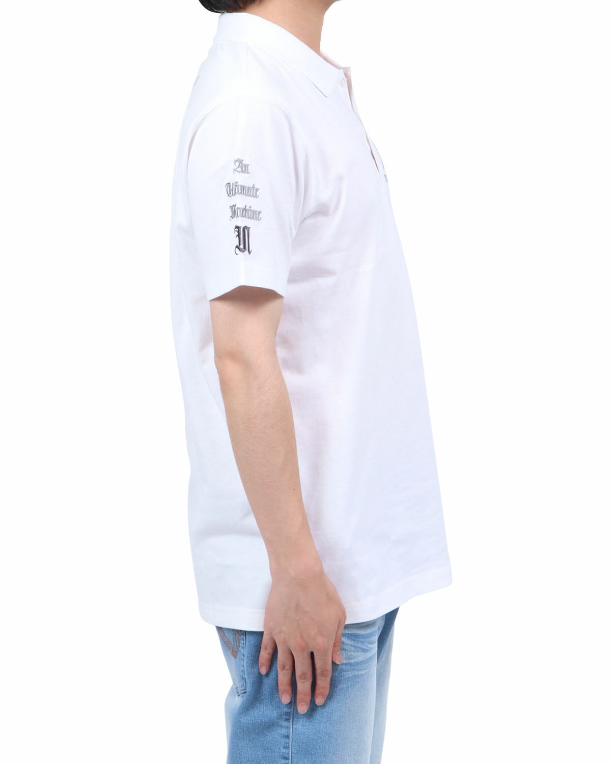 ホワイト：173cm60kg(Lサイズ着用)