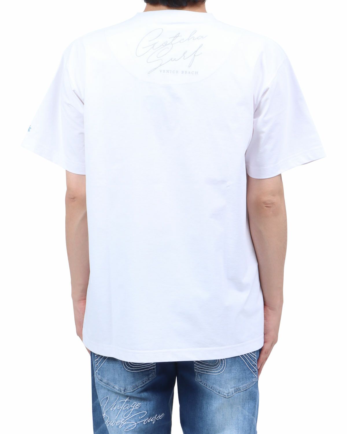 ホワイト：173cm60kg(Lサイズ着用)