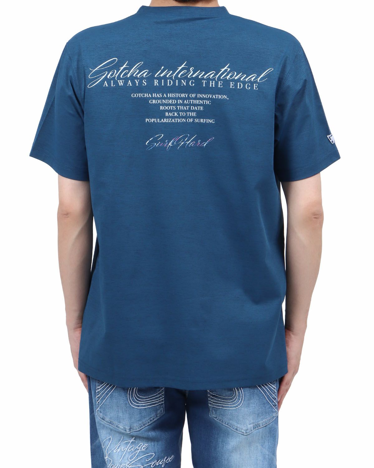 ブルー：173cm60kg(Lサイズ着用)