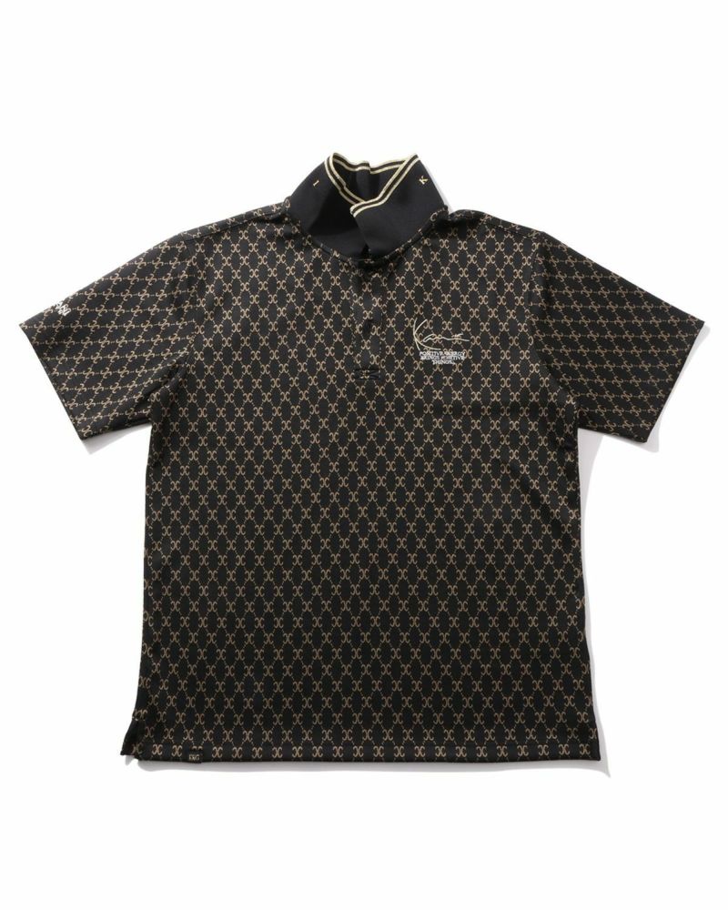 Karl Kani GOLF] モノグラム ジャカード カットカルゼ ポロシャツ