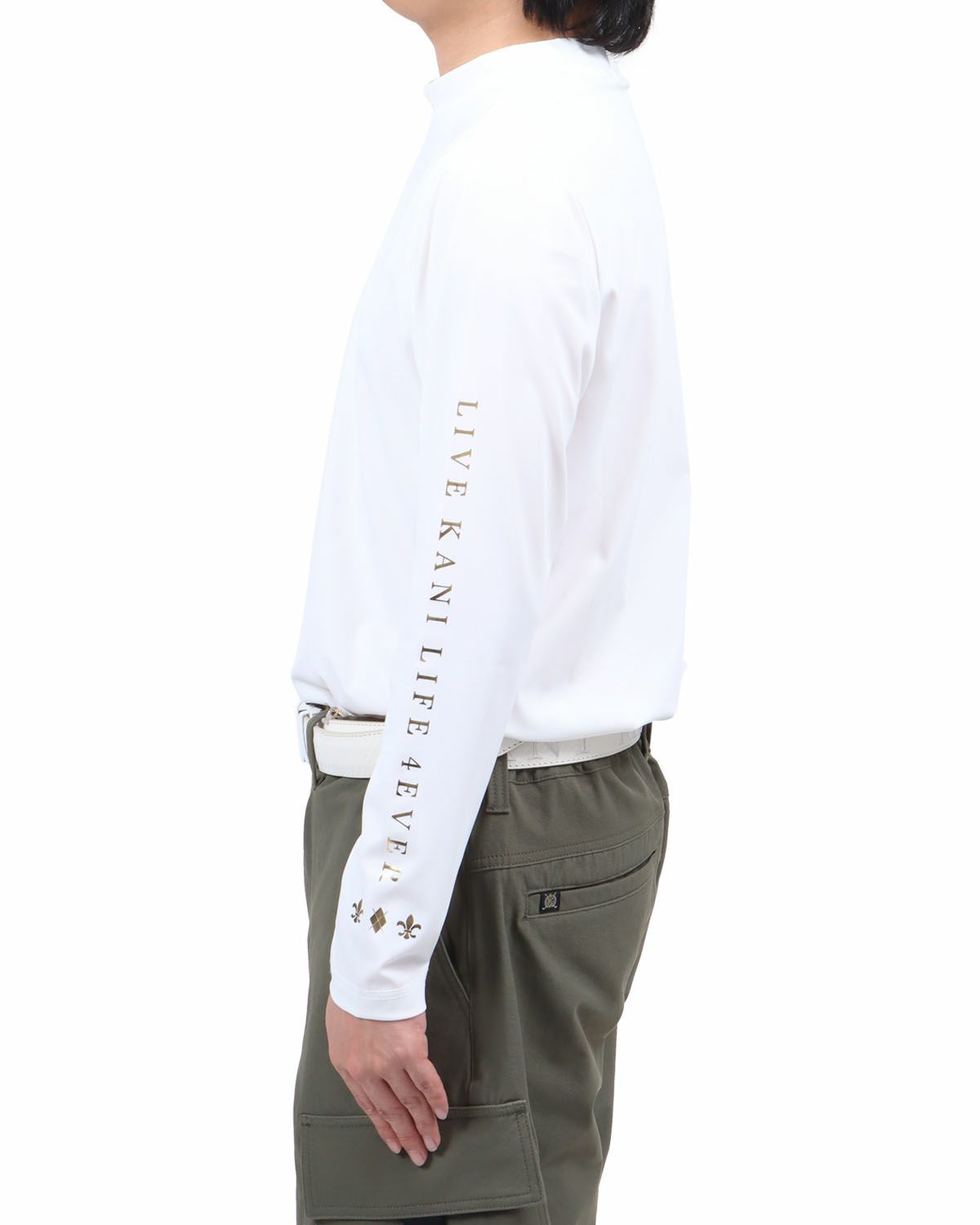 ホワイト：173cm60kg(Lサイズ着用