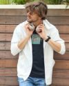 ホワイト：183cm/70kg(Lサイズ着用)