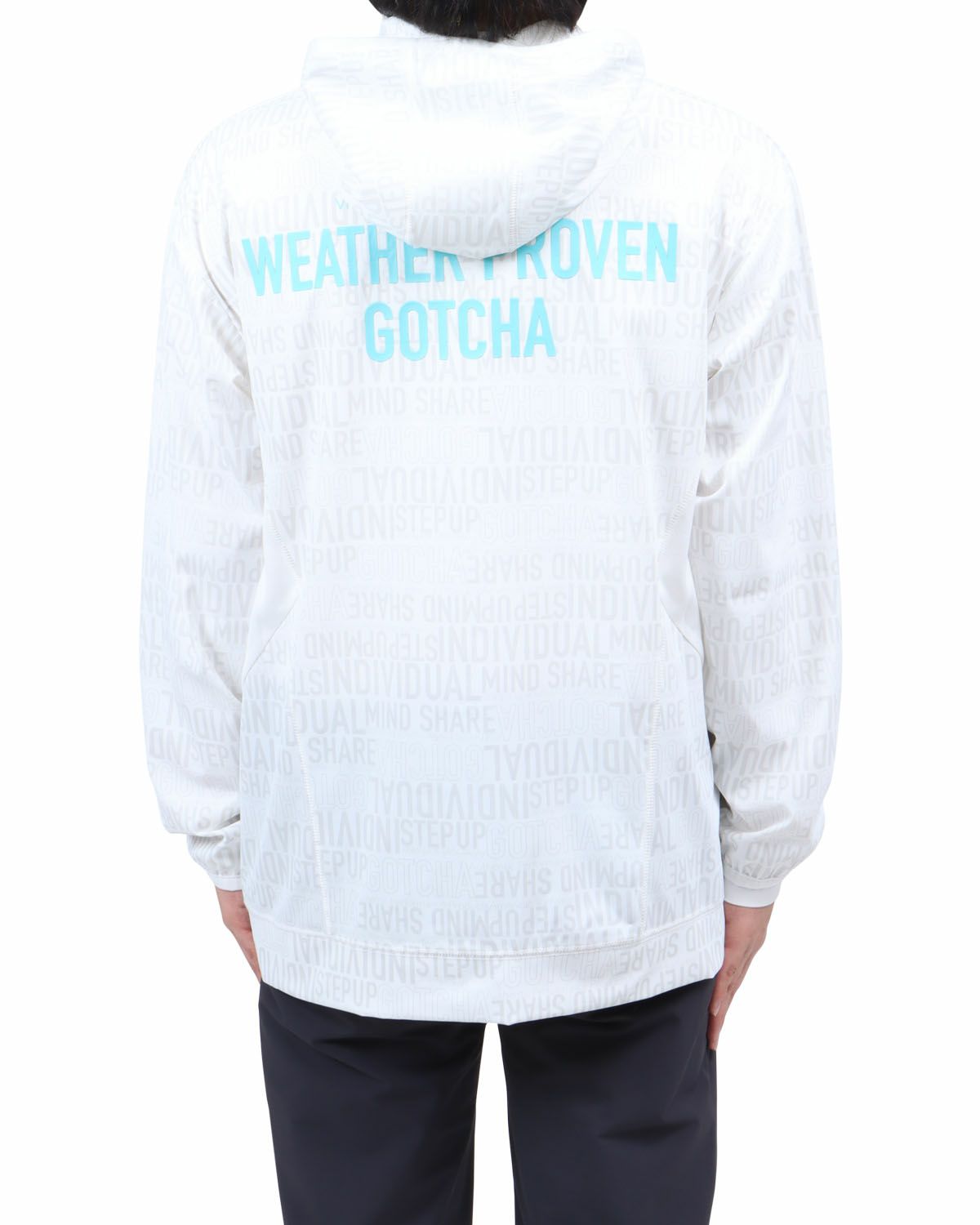 ホワイト：173cm60kg(Lサイズ着用