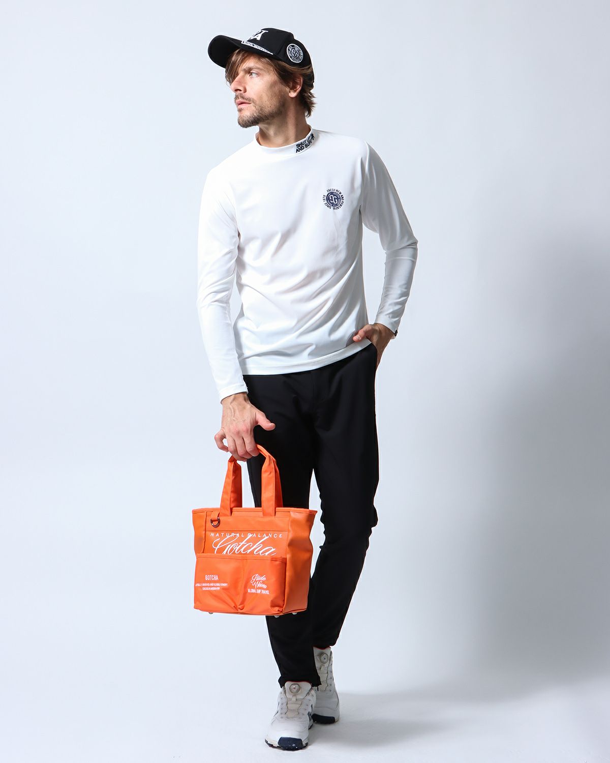 ホワイト：183cm/70kg(Lサイズ着用)