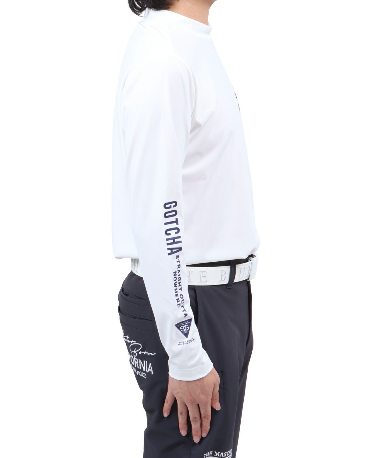 ホワイト：173cm60kg(Lサイズ着用