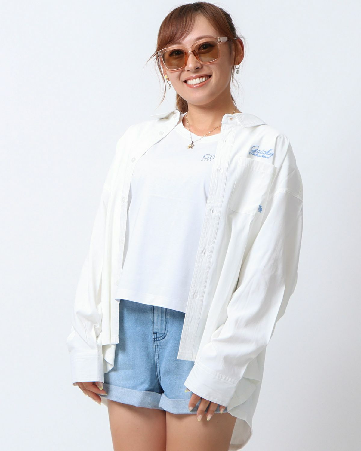 オフホワイト：154cm(Mサイズ着用)