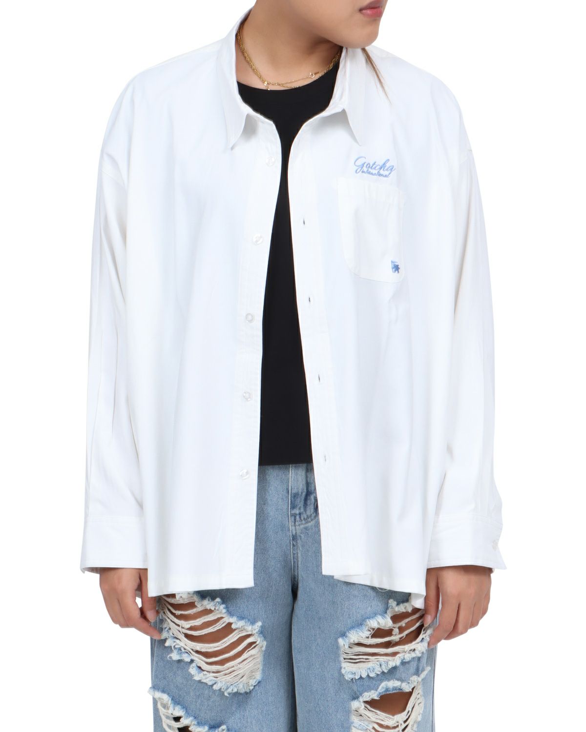 オフホワイト：167cm(Lサイズ着用)