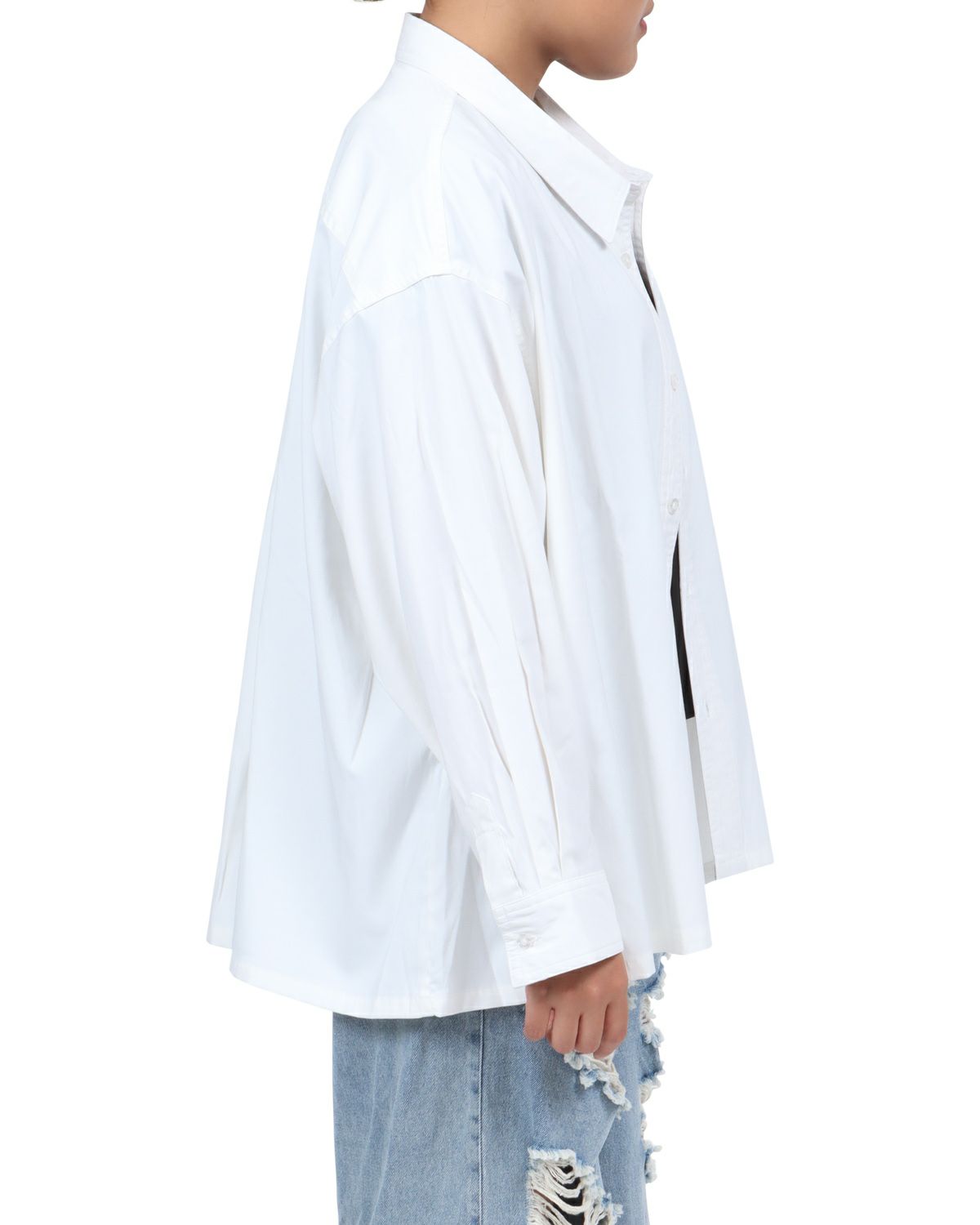 オフホワイト：167cm(Lサイズ着用)