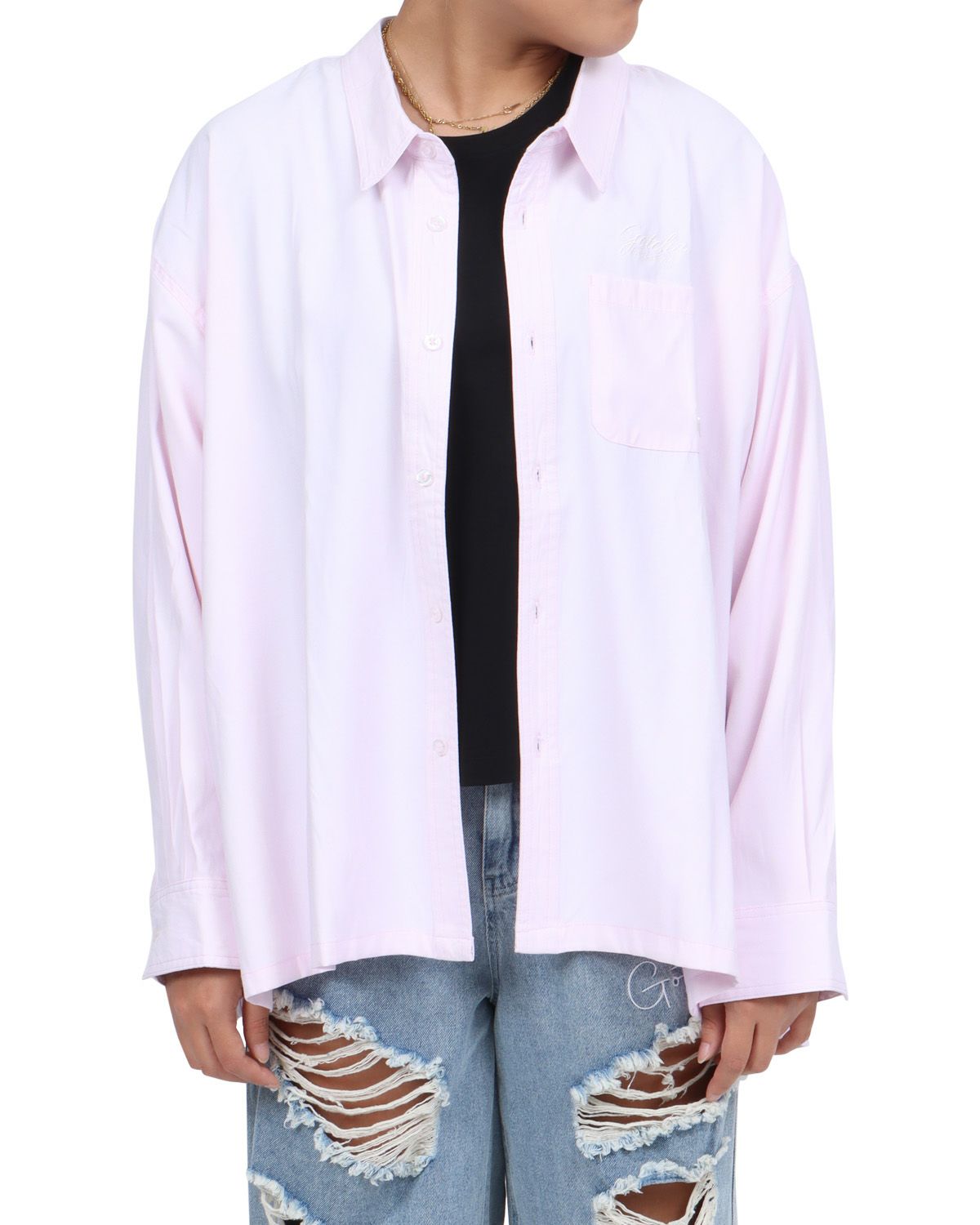 ピンク：167cm(Lサイズ着用)