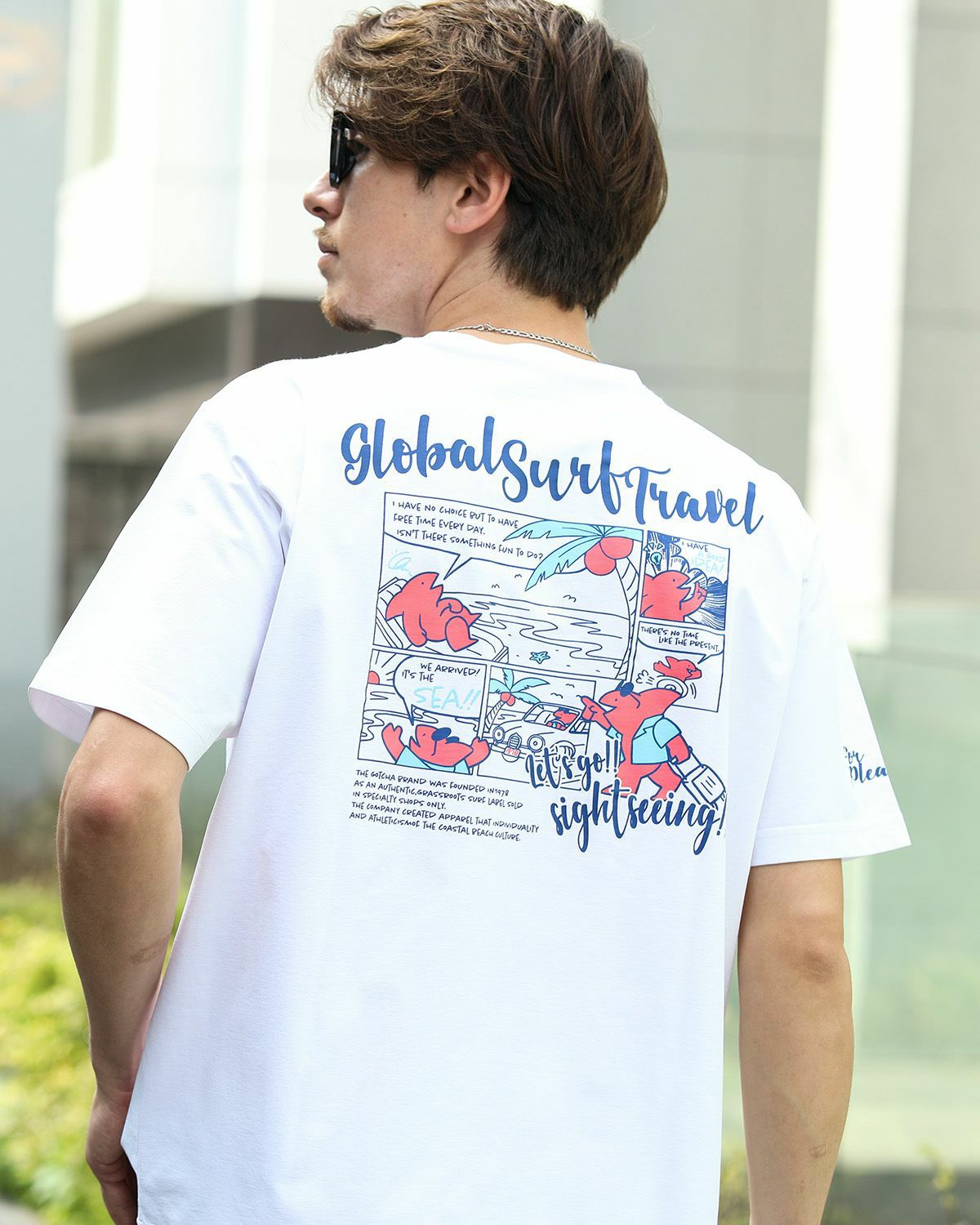 ホワイト：180cm/70kg(Lサイズ着用)