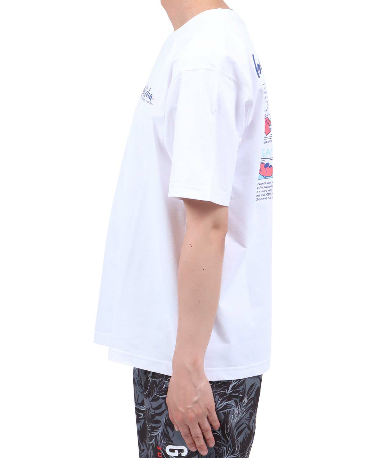 ホワイト：174cm62kg(Lサイズ着用)