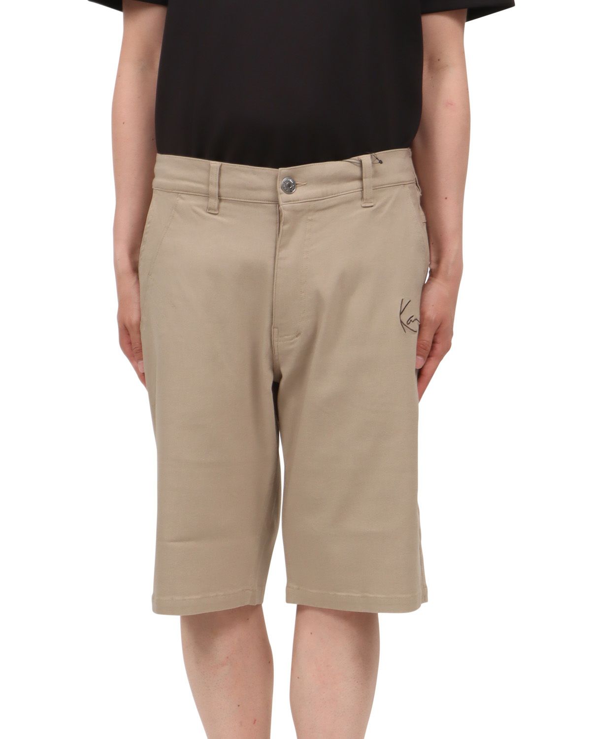 ベージュ：173cm63kg(34inc着用)