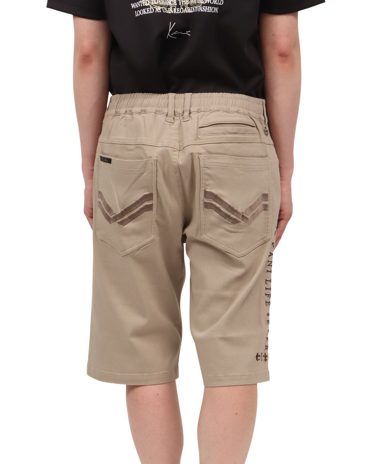 ベージュ：173cm63kg(34inc着用)