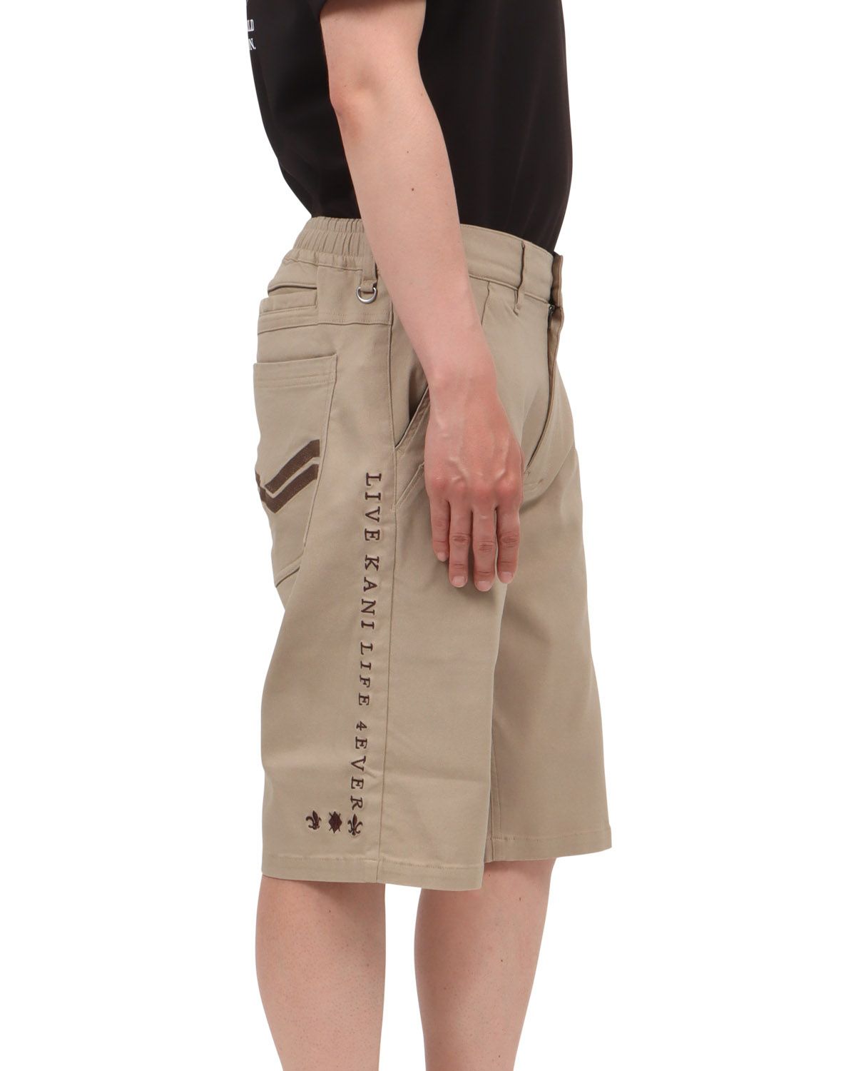 ベージュ：173cm63kg(34inc着用)