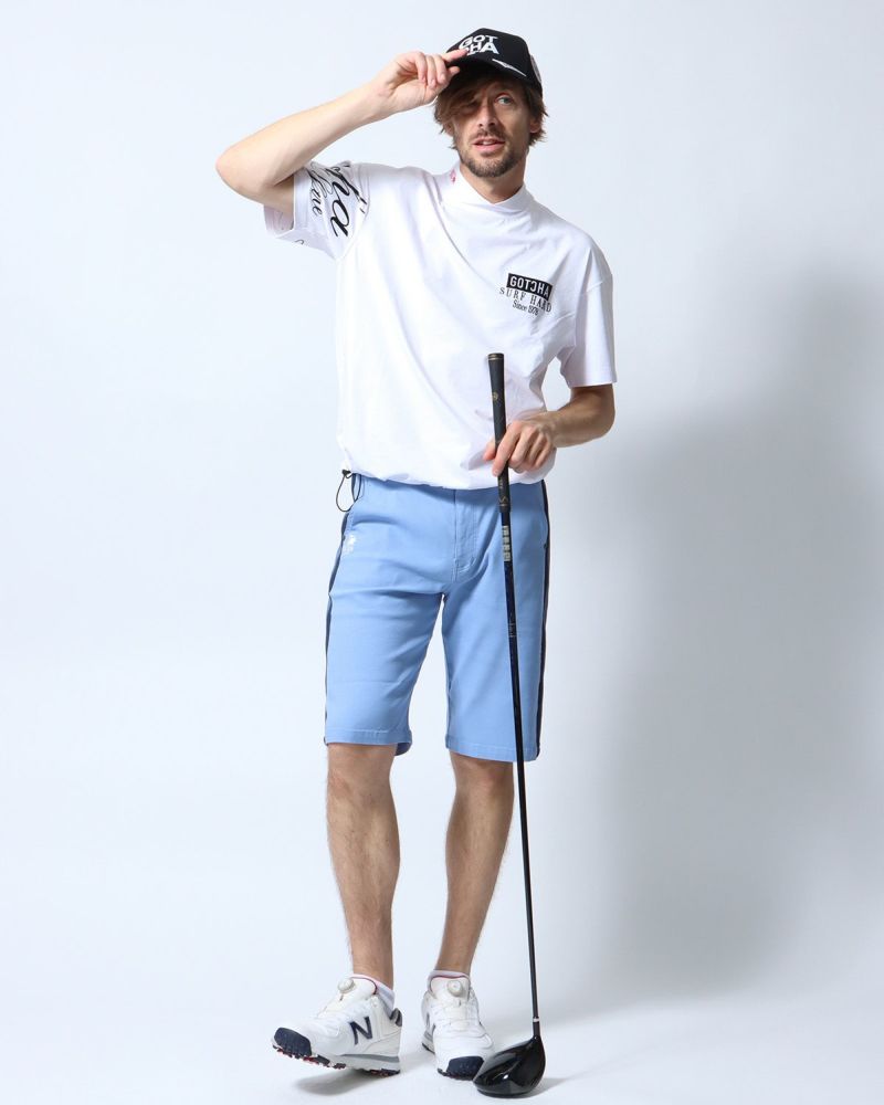 ライトブルー：183cm/70kg(Lサイズ着用)