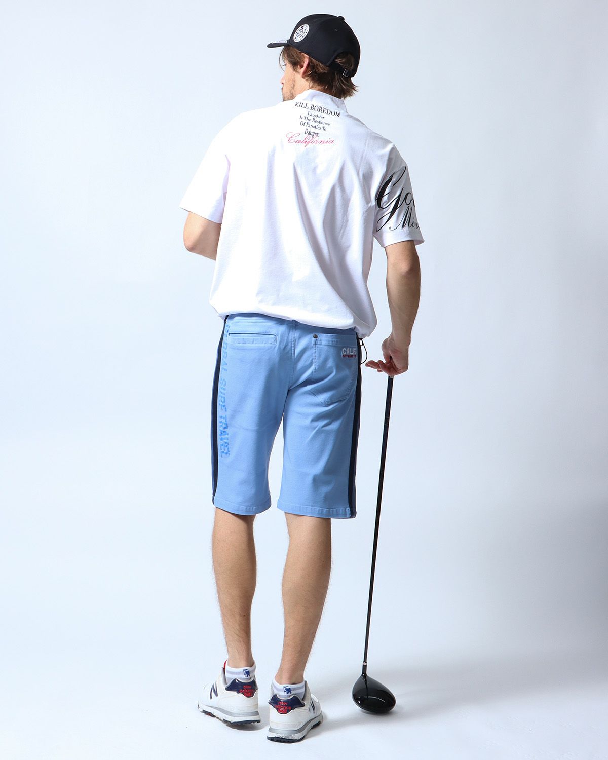 ライトブルー：183cm/70kg(Lサイズ着用)