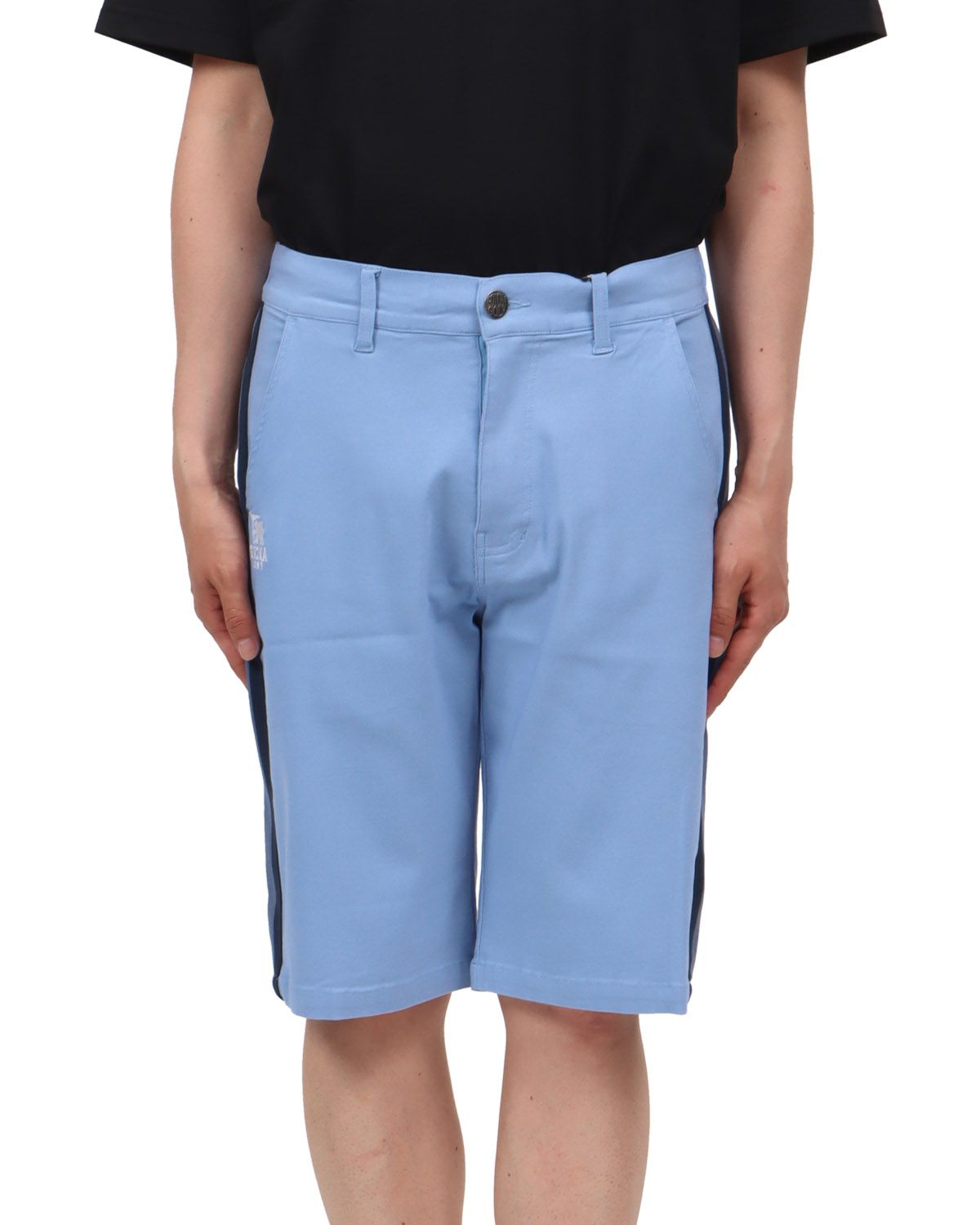 ライトブルー：174cm62kg(Mサイズ着用)