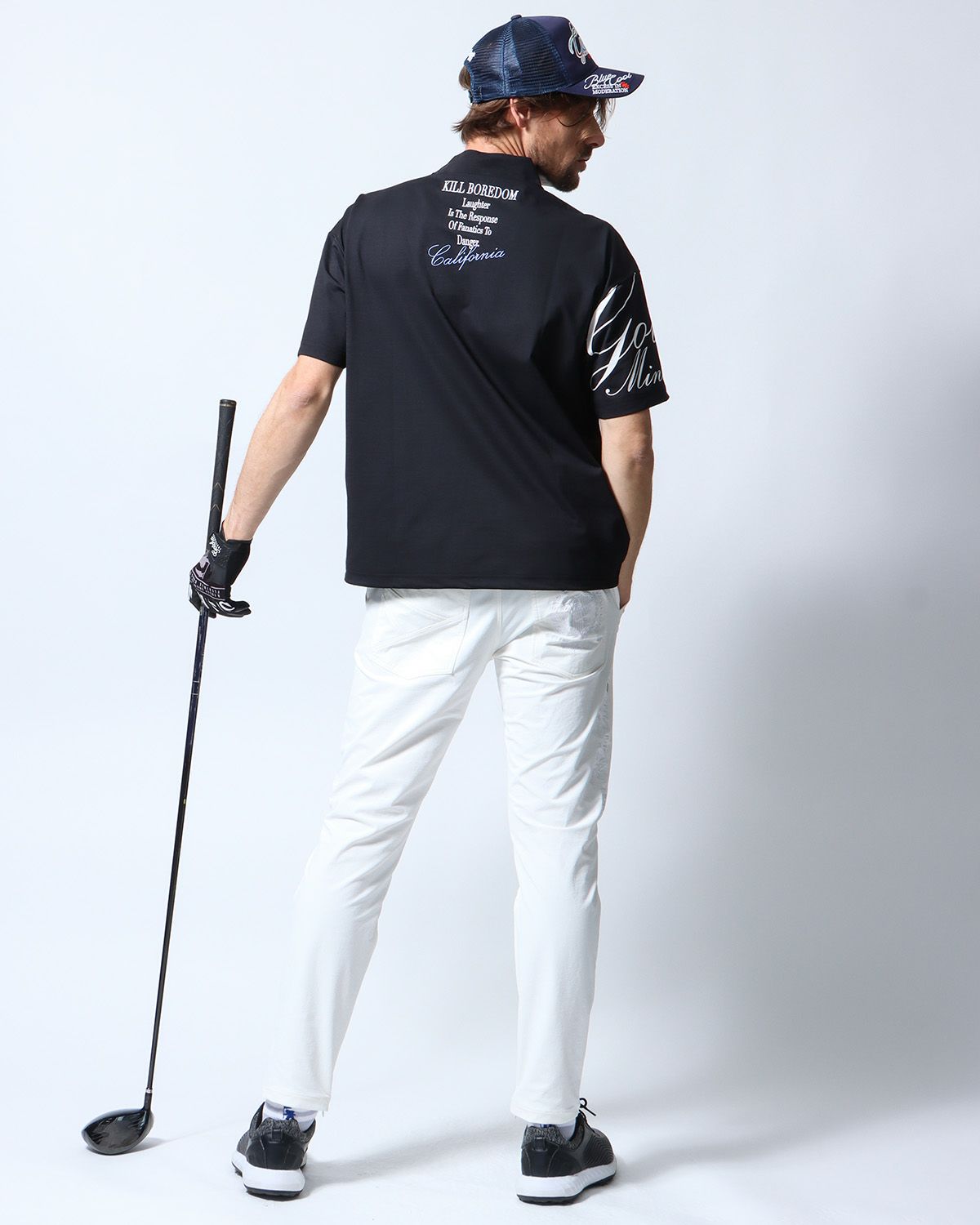 ホワイト：183cm/70kg(Lサイズ着用)