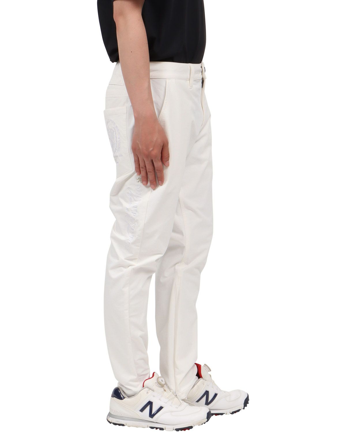 ホワイト：174cm62kg(Lサイズ着用)