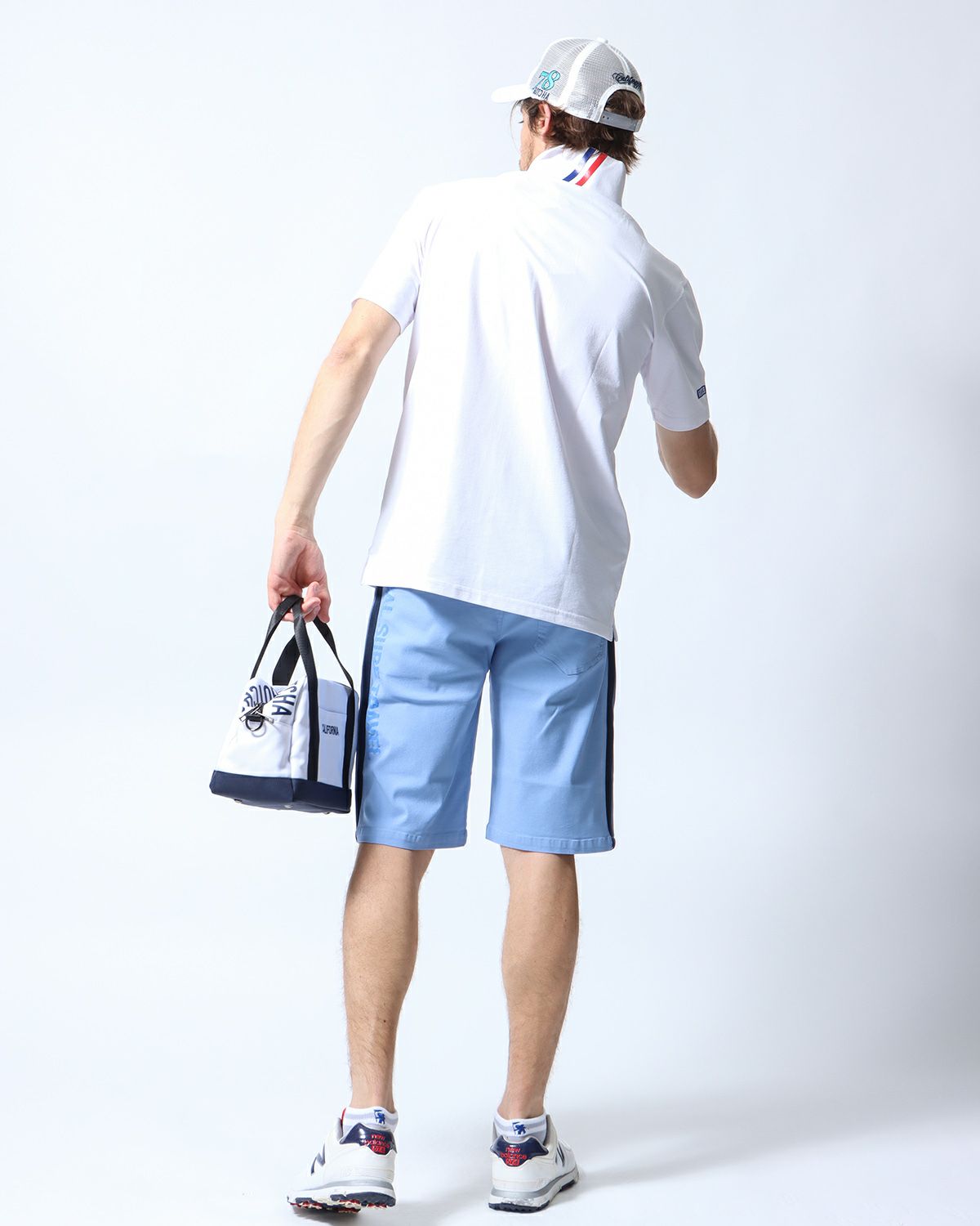 ホワイト：183cm/70kg(Lサイズ着用)