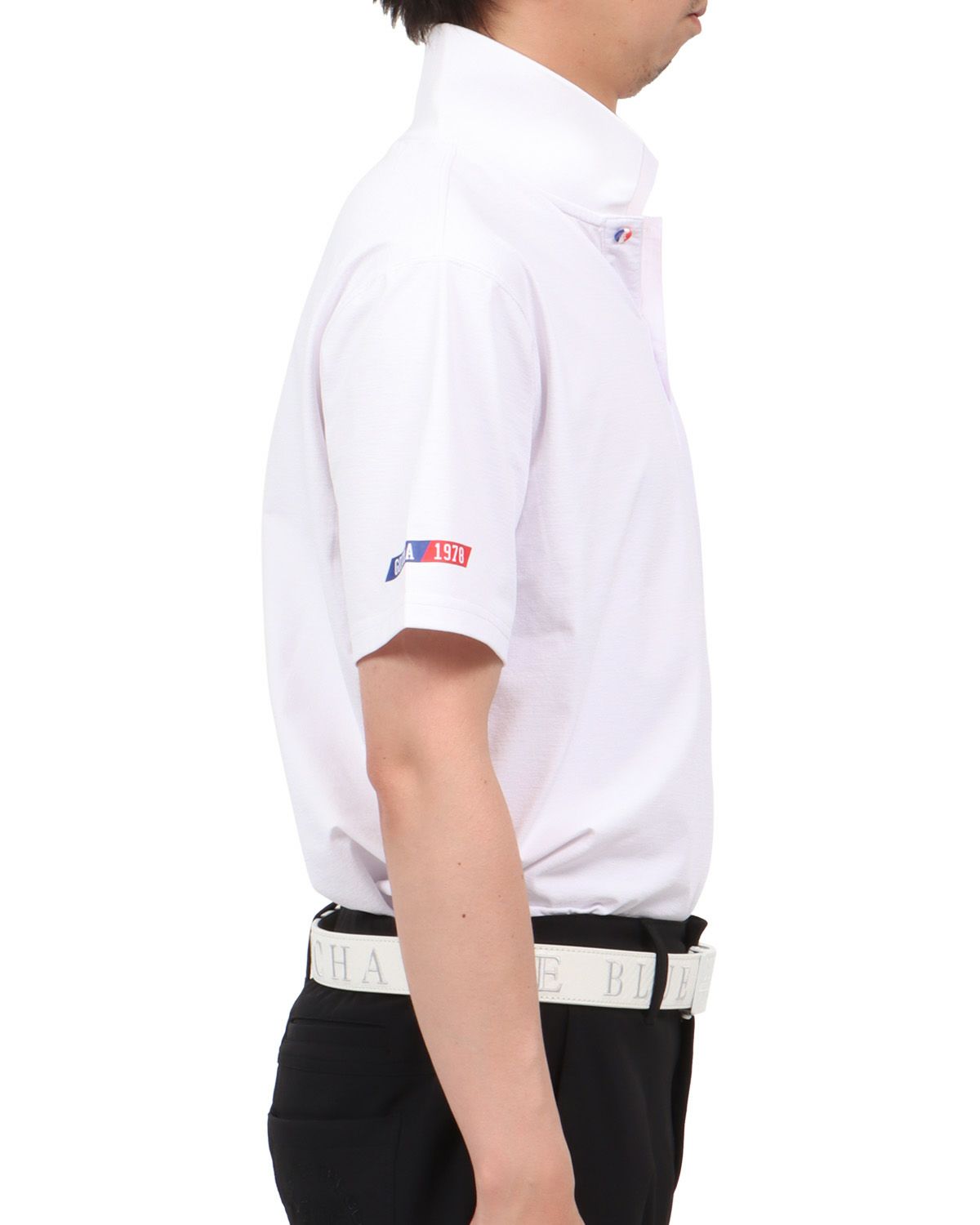 ホワイト：174cm62kg(Lサイズ着用)