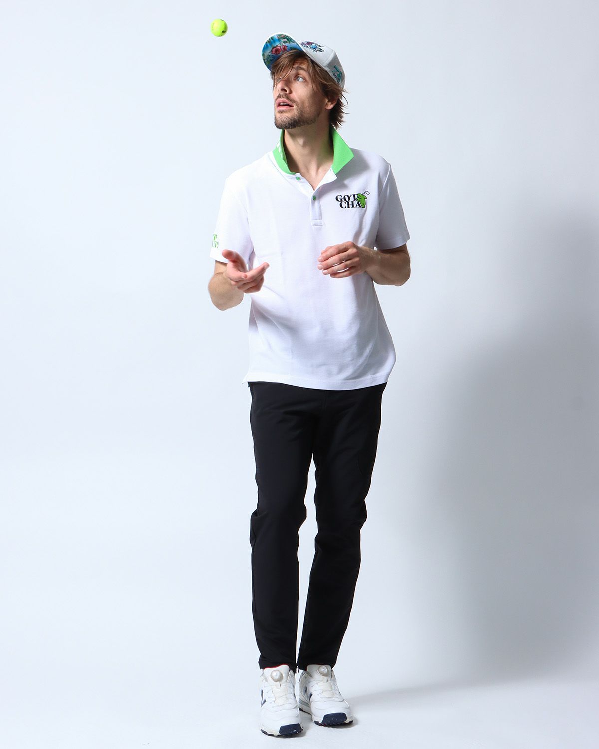 ホワイト：183cm/70kg(Lサイズ着用)