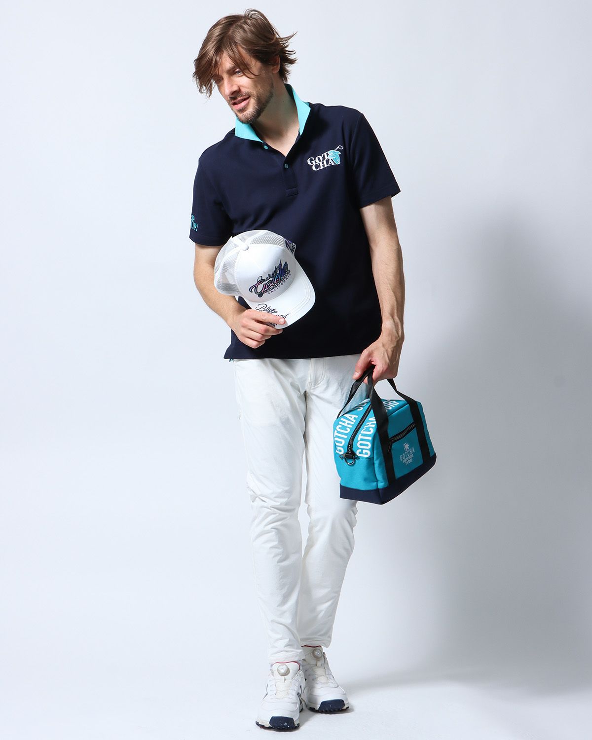 ネイビー：183cm/70kg(Lサイズ着用)