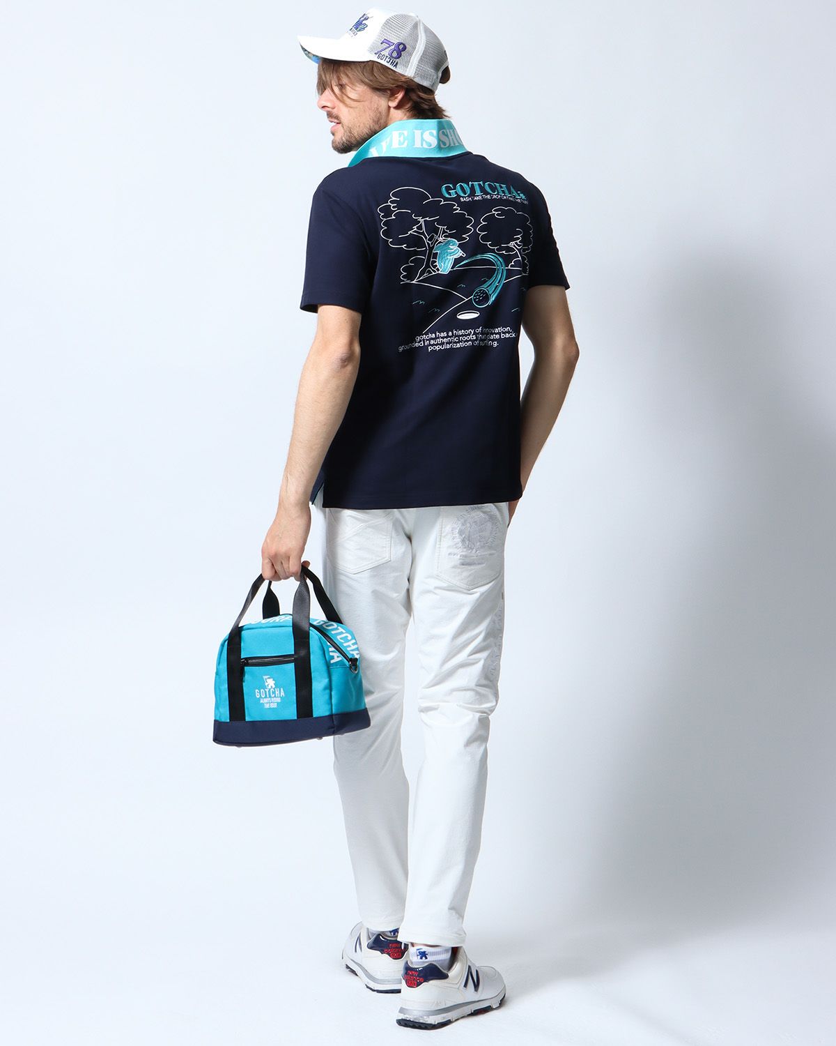 ネイビー：183cm/70kg(Lサイズ着用)