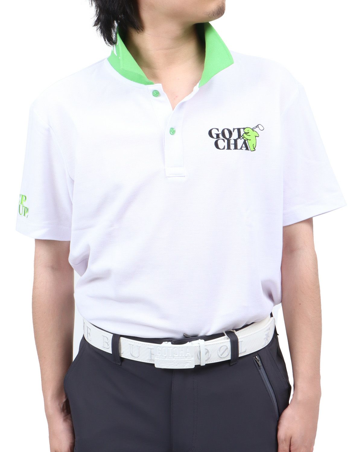 ホワイト：173cm60kg(Lサイズ着用