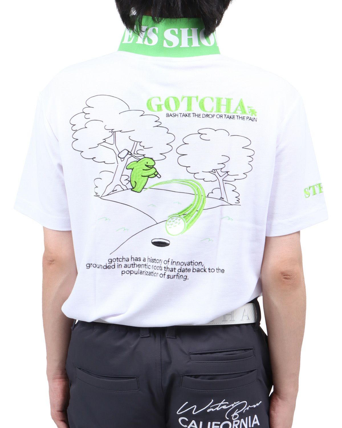 ホワイト：173cm60kg(Lサイズ着用