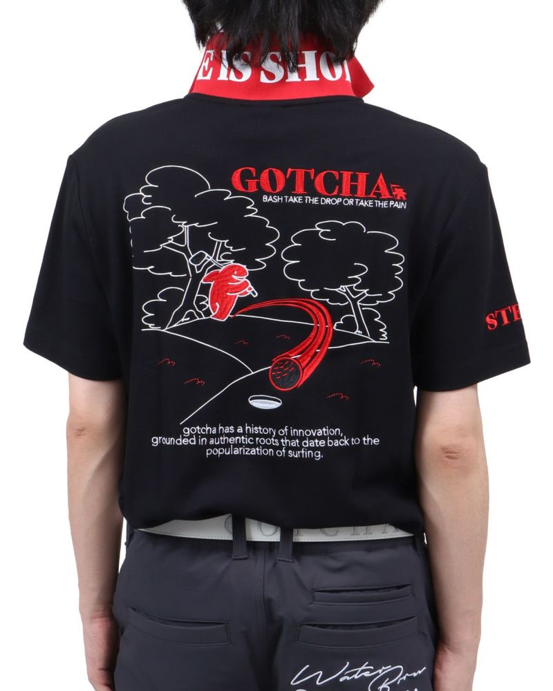 GOTCHA GOLF] ドライ 鹿の子 ホールインワン フィッシュマン