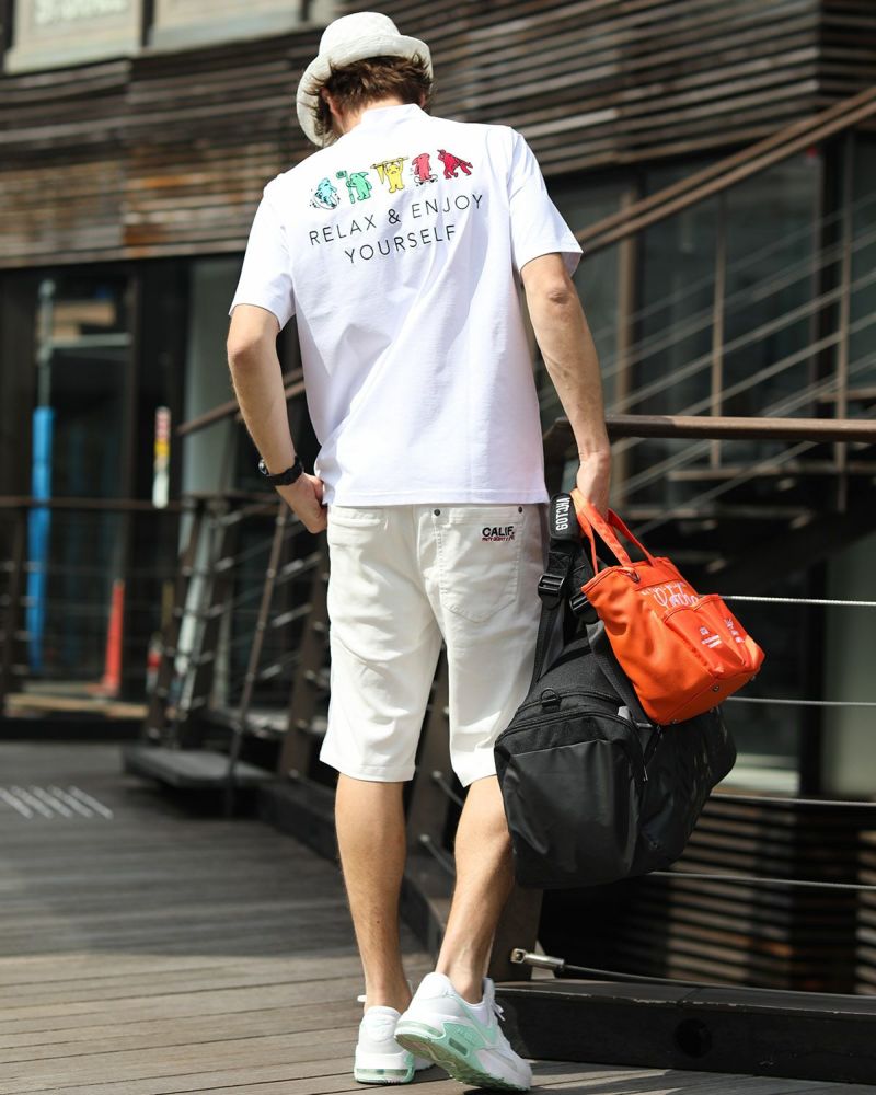 ホワイト：183cm/70kg(Lサイズ着用)