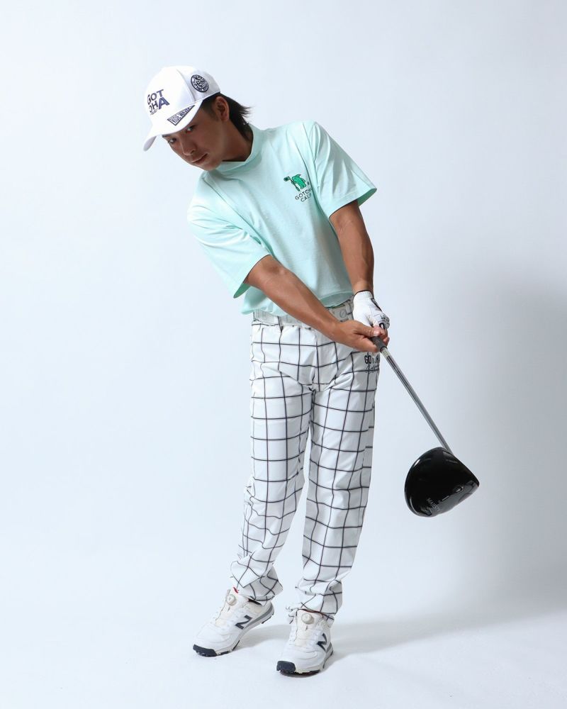 ミントグリーン：169cm/63kg(Lサイズ着用)