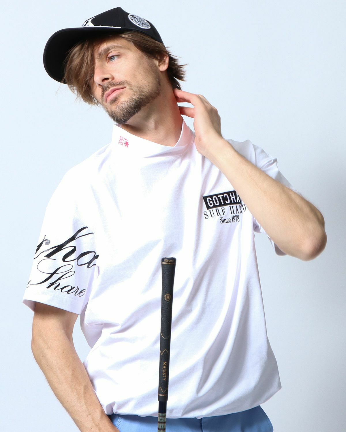 ホワイト：183cm/70kg(Lサイズ着用)