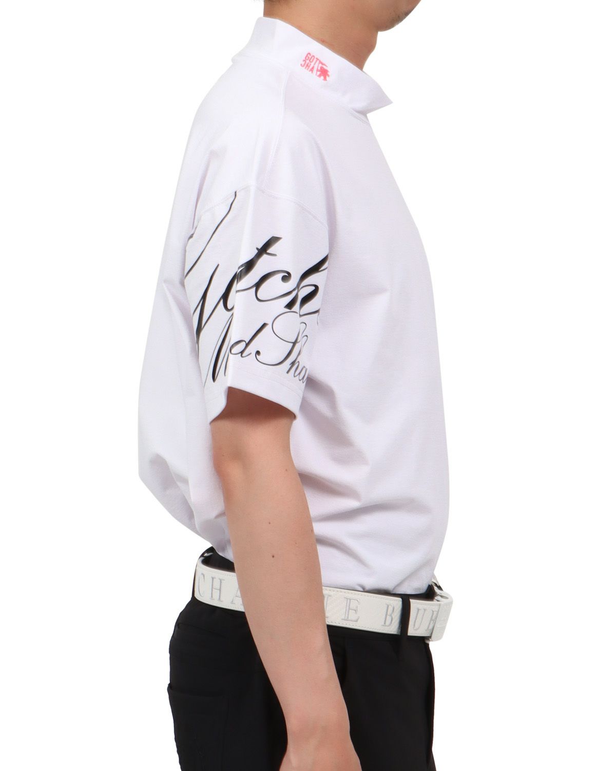 ホワイト：174cm62kg(Lサイズ着用)