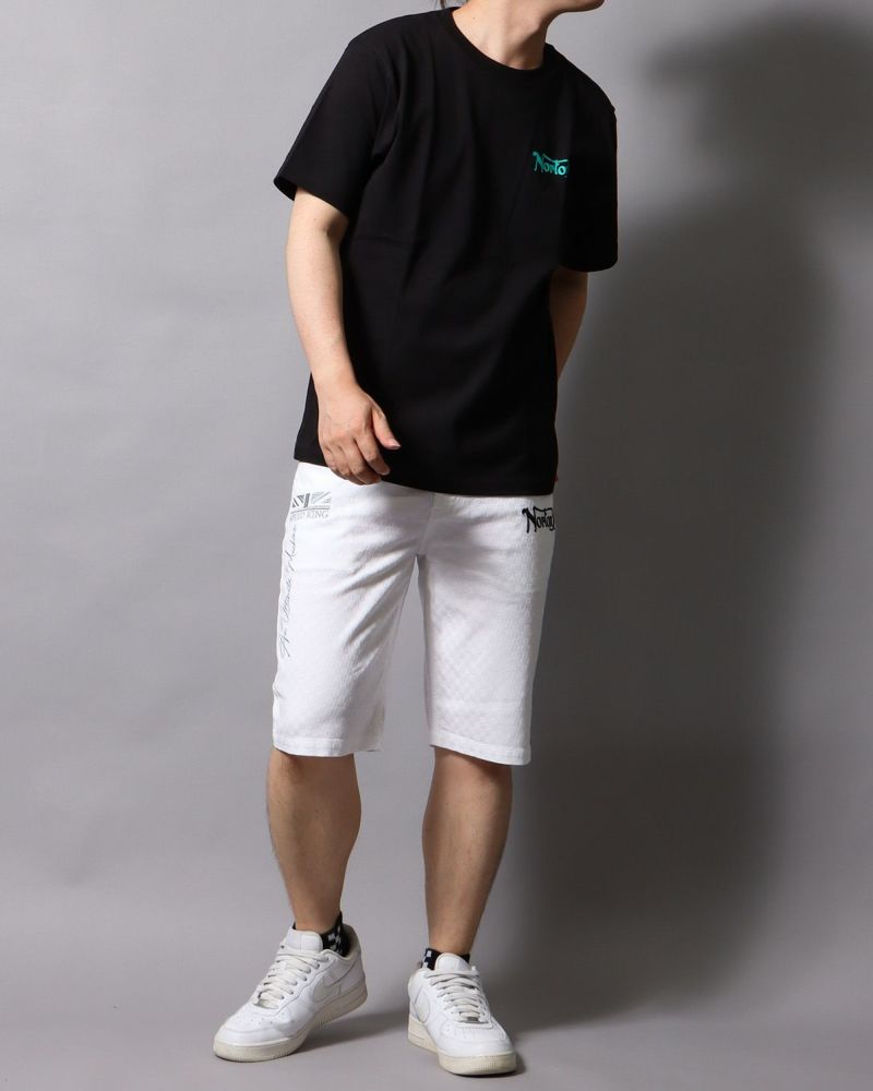 ホワイト：178cm/75kg(Lサイズ着用)