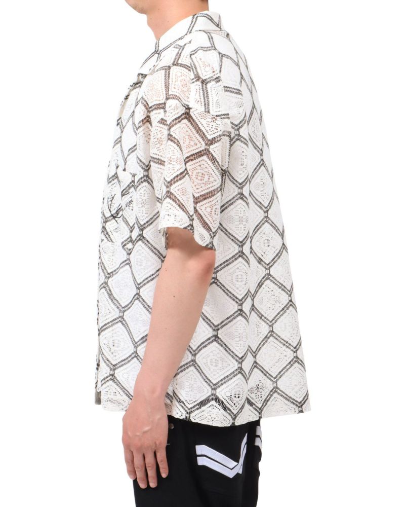 Karl Kani] ウォッシャブル ネット柄 ニット 半袖 シャツ | PEET