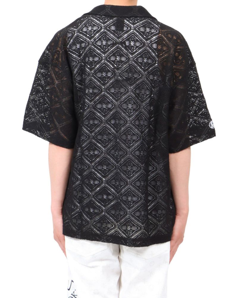Karl Kani] ウォッシャブル ネット柄 ニット 半袖 シャツ | PEET